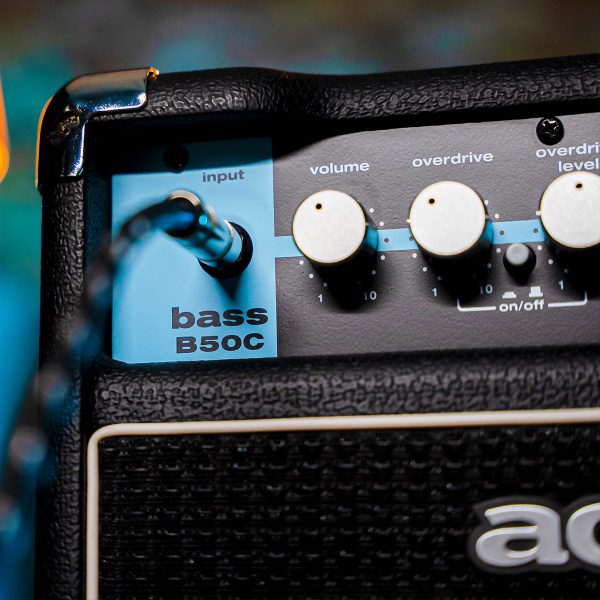 B25C combo bass amp plug-in input, volume and overdrive
